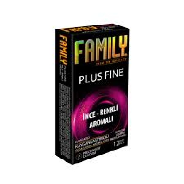 FAMILY PREZERVATİF PLUS FİNE İNCE RENKLİ