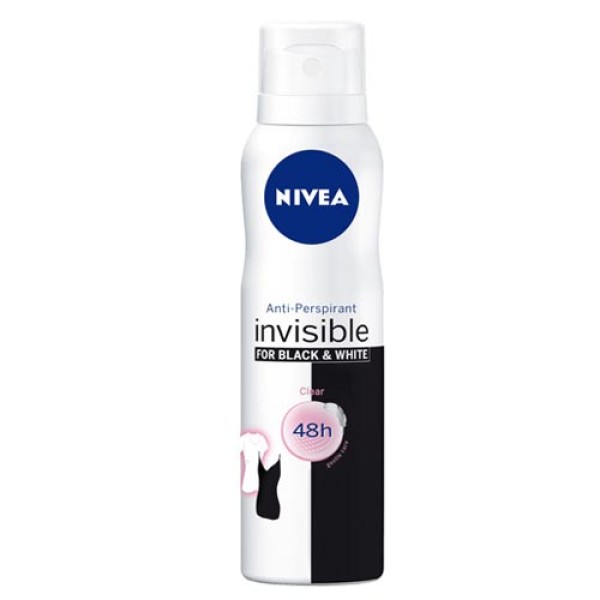 NIVEA DEO 150 ML BAYAN BLACK&WHITE CLEAR