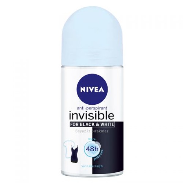 NIVEA ROLL-ON 50ML INV.B&W PURE BYN